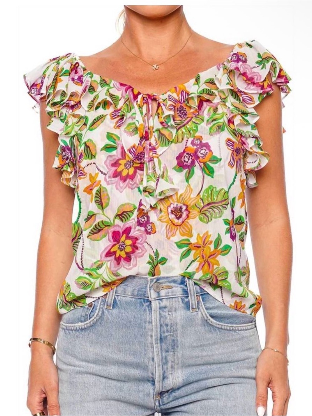 New Miss Los Angeles Luca Top In Floral - Small